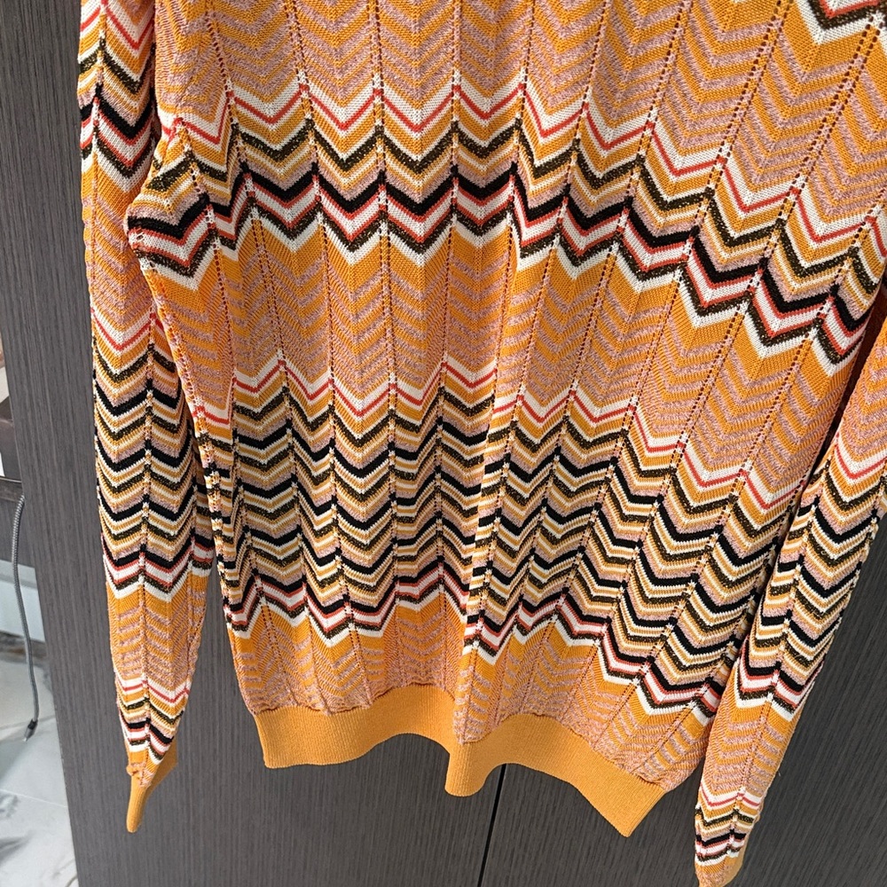 Maje Multicolor Chevron Crewneck Sweater - Picture 10 of 17